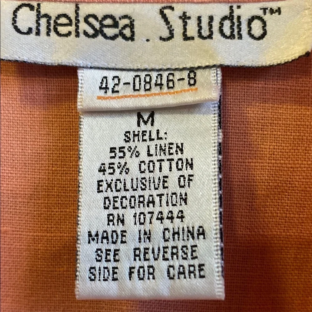 Chelsea Studio Medium Linen-Cotton Blend Top in Peach - Picture 2 of 14